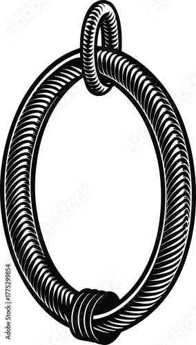 Pilates ring exercise icon, realistic, high-resolution design.