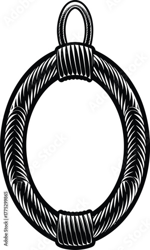 Pilates ring exercise icon, realistic, high-resolution vector design.