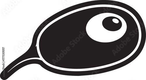 Seed Silhouette – Biology and Botany Icon for Plant Growth, Education, and Science Design