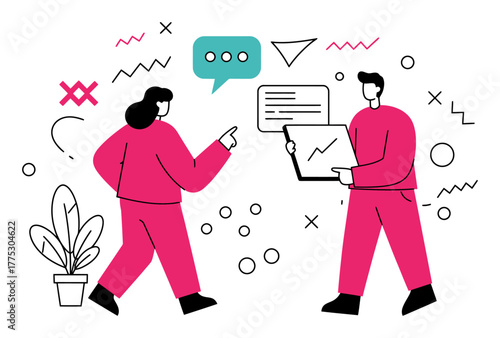 Minimalist Customer Service Illustration