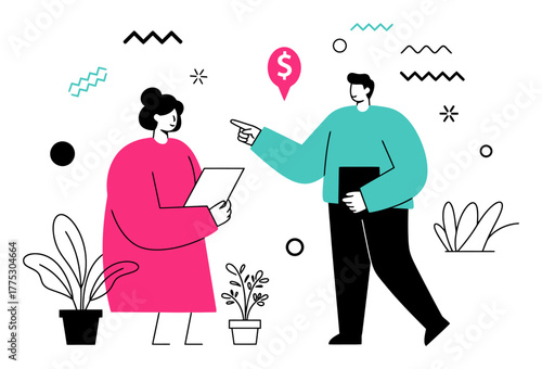 Minimalist Customer Service Illustration