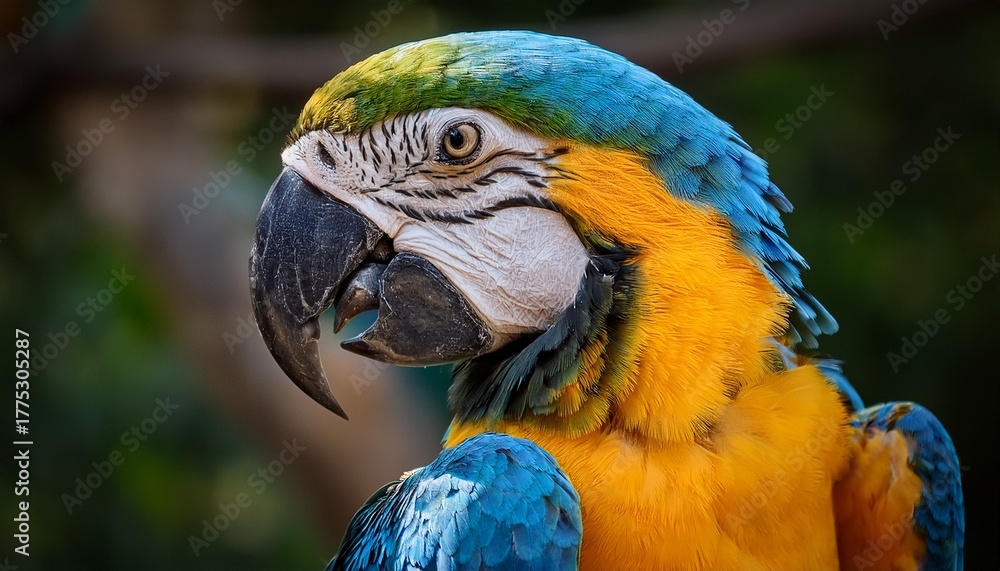 Fototapeta premium blue and yellow macaw