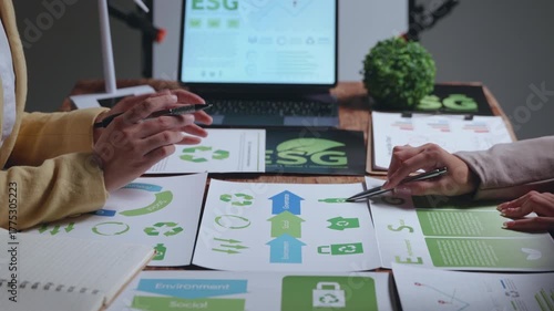 Analyzing Renewable Energy Trends Conference Room Business Meeting Professional Environment Close-Up View Data-Driven Insights
