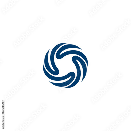 Abstract Spiral Logo, Perfect for Innovation and Design Studio. Dynamic Minimal Form