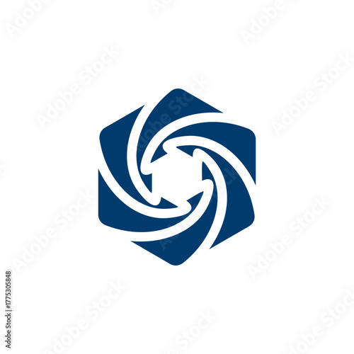 Abstract spin Logo. Perfect for Engineering and Motion Company, Modern Symbol