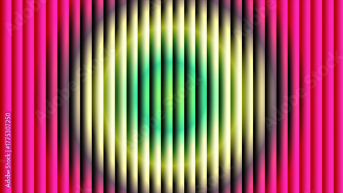 Vibrant vertical stripes with a glowing center