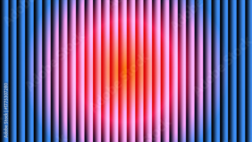 Vibrant gradient of vertical stripes with a fiery center