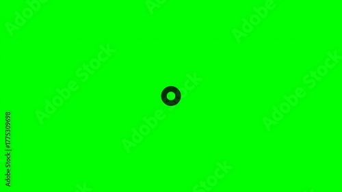 Pulsing circle notification icon animation. Circle burst animation with subtle expansion on green screen 