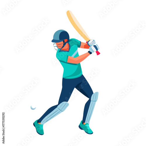 Happy Australian Shepherd Dog Portrait. Cute and Smiling Aussie Head Vector Illustration