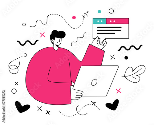 Constructive Feedback Minimalist Vector Illustration