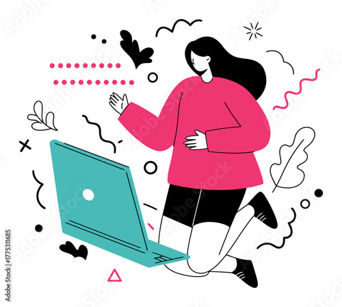 Healthy Boundaries Minimalist Vector Illustration