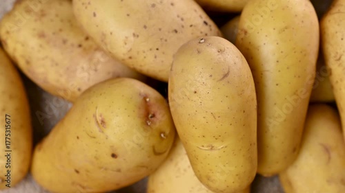 video of raw yellow potatoes