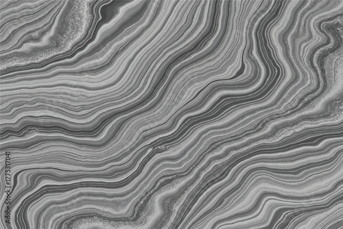 Elegant grey agate stone texture with swirling lines and natural mineral patterns, intricate geological surface. Vector