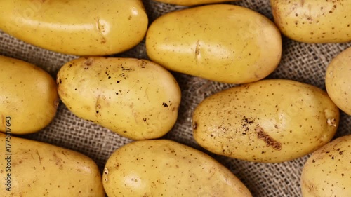 video of raw yellow potatoes