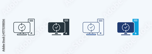 Automatic Update Icon Vector Illustration