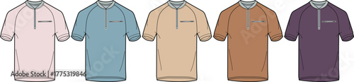 Collection of Polo Shirts in Pastel Color Palette