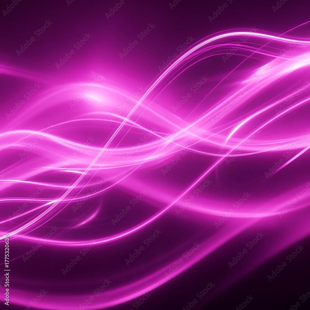 Fototapeta premium Abstract Glowing Lines Flowing with Bright Pink Light, Modern Background