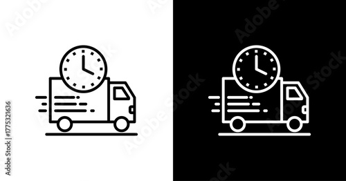 Fast Services  White Icon Set Design