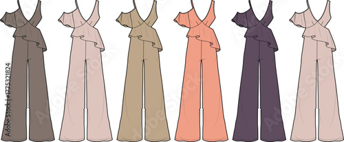Elegant Collection Jumpsuits in Pastel and Muted Tones for Versatile Fashion