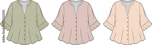 Elegant Blouse Design in Varied Hues A Fashion Forward Choice