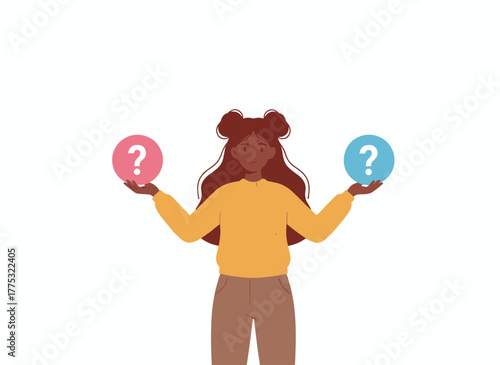 Concept of making a choice and decision