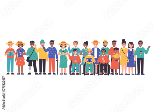 A diverse group of business professionals, including men and women entrepreneurs, office workers, and executives, depicted in flat vector portraits against a white background