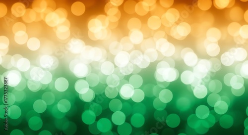 Blurred bokeh lights in Indian flag colors