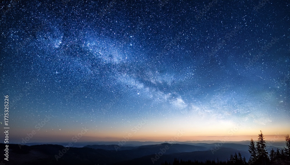 Fototapeta premium Starry Night Sky With Stars