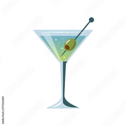 A cocktail illustration vector style
