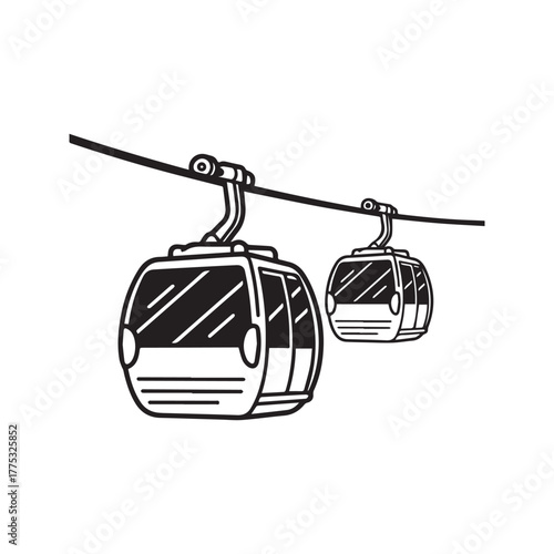 Cable Car Gondolas: Mountain Ski Resort Transport and Scenic Views