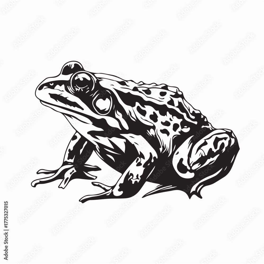 Naklejka premium African Giant Bullfrog Wildlife Illustration isolated on white background