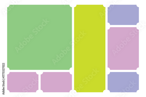 set of colorful paper banners