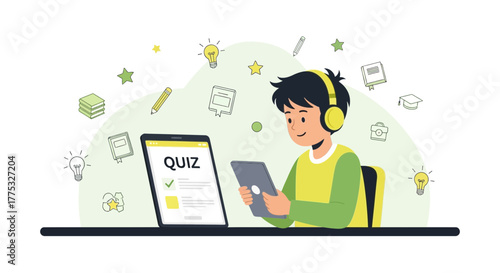 Online Quiz Time: A Young Learner Engaging With Technology and Education