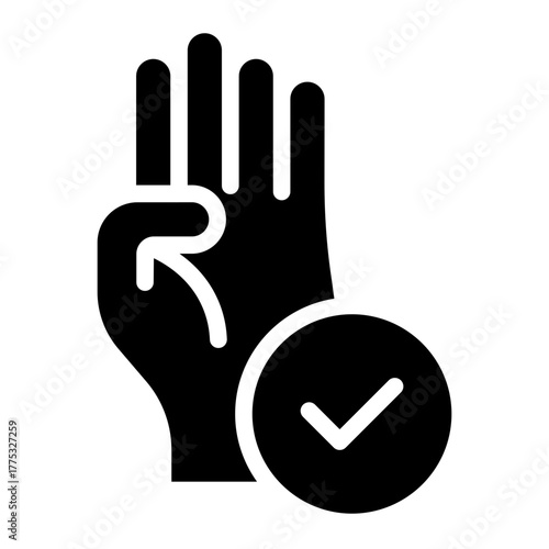 Trust  icon glyph style vector illustration