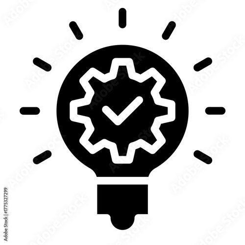 Idea  icon glyph style vector illustration