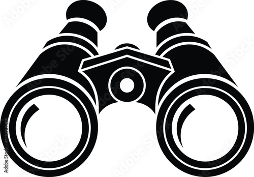 Find explore search discover binoculars optical equipment vector icon eps silhouette
