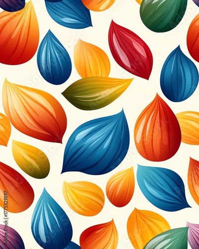 Colorful leaves design, vibrant, autumn theme