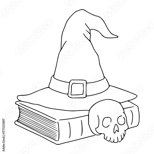 Halloween or fantasy magic kit illustration