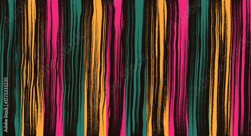 Grunge vertical brush stroke texture with grainy spray paint effect. Hand drawn rough line, distressed vintage banner, thick bold brush stroke vector for abstract design. Dry brush with paint residue.