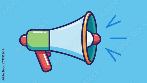 A Colorful Megaphone Announcing an Important Message