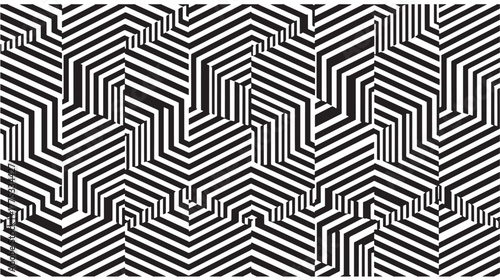 Abstract black and white optical illusion pattern with a unique silhouette on transparent background