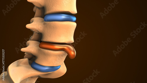 Spinal Disc Herniation Shown in Medical Animation