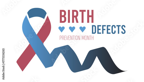 Vector illustration on the theme of National Birth Defects Prevention month observed each year during January. banner, Holiday, poster, card and background design.