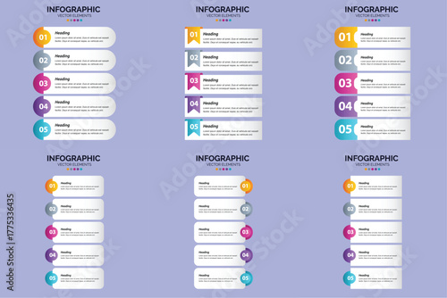Circle Elements Corporate Infographic.
Creative Step-by-Step Infographic Diagram.
Colorful Statistics Analysis Infographic.
Minimal Process Flow Infographic.
Editable Infographic Vector.