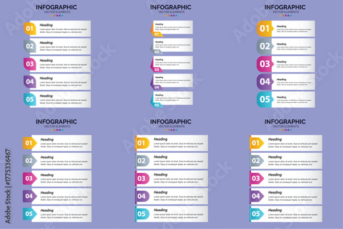 Circle Elements Corporate Infographic.
Creative Step-by-Step Infographic Diagram.
Colorful Statistics Analysis Infographic.
Minimal Process Flow Infographic.
Editable Infographic Vector.