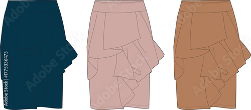 Fashionable Skirt Designs A Trio of Stylish and Elegant Bottom Wear for Women