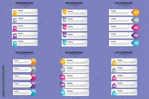 Circle Elements Corporate Infographic.
Creative Step-by-Step Infographic Diagram.
Colorful Statistics Analysis Infographic.
Minimal Process Flow Infographic.
Editable Infographic Vector.