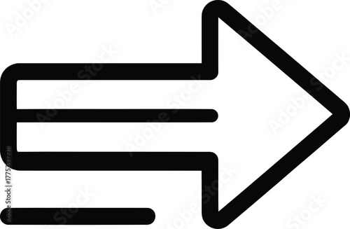 Arrow icon vector illustration right direction sign next page symbol eps silhouette