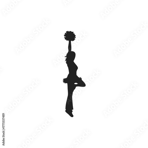 cheerleader holding pom-poms 