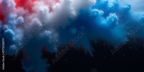 Abstract nature background with bright blue sky and white clouds texture